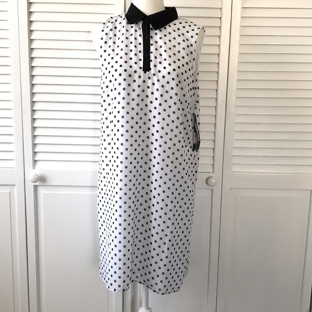 DANILLO BOUTIQUE White Sleeveless Shirt Dress Size 16